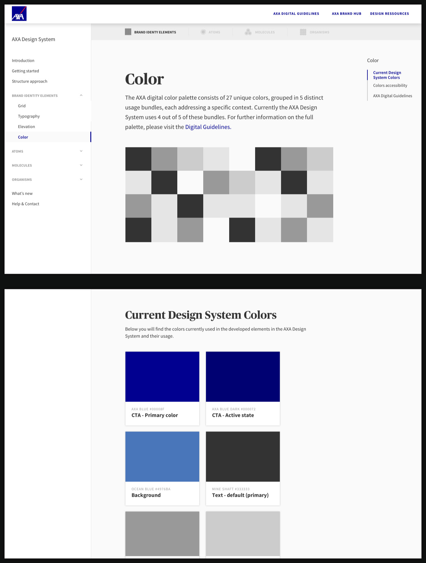 extrait du MVP design token Color